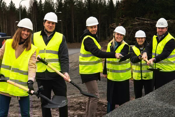 Första spadtaget för ny anläggning i Uppsala